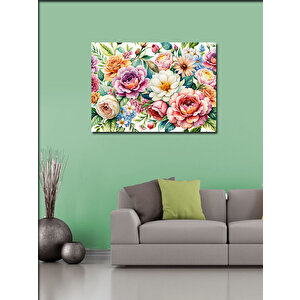 Kanvas Tablo Renkli Çiçekler 70x100 cm