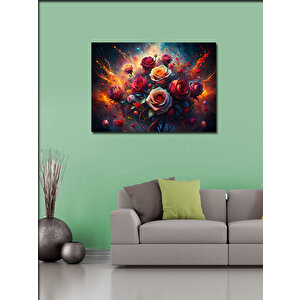 Kanvas Tablo Renkli Çiçekler 100x140 cm