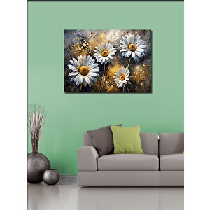 Kanvas Tablo Beyaz Papatyalar 70x100 cm