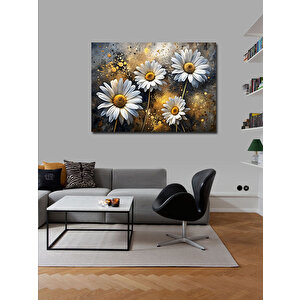 Kanvas Tablo Beyaz Papatyalar 70x100 cm