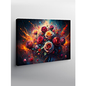 Kanvas Tablo Renkli Çiçekler 70x100 cm