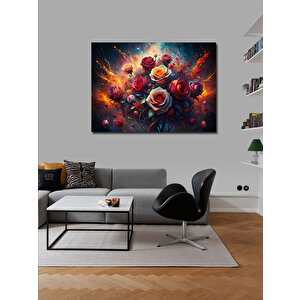 Kanvas Tablo Renkli Çiçekler 70x100 cm