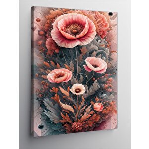 Kanvas Tablo Pembe Çiçekler 70x100 cm