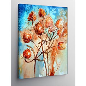 Kanvas Tablo Kırmızı Çiçekler 70x100 cm