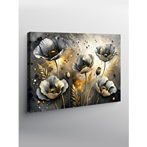 Kanvas Tablo Beyaz Gelincik Çiçekleri 100x140 cm