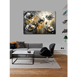 Kanvas Tablo Beyaz Gelincik Çiçekleri 100x140 cm