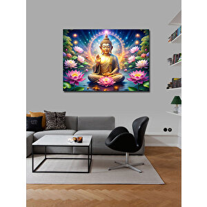 Kanvas Tablo Buda Heykeli Ve Lotus Çiçekleri