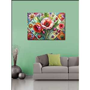 Kanvas Tablo Desenler Ve Çiçekler 70x100 cm
