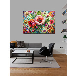 Kanvas Tablo Desenler Ve Çiçekler 100x140 cm