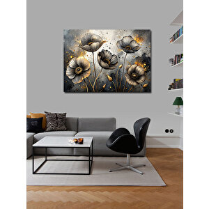 Kanvas Tablo Beyaz Gelincik Çiçekleri 100x140 cm