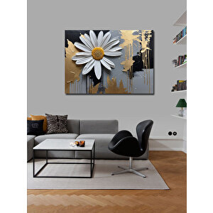 Kanvas Tablo Beyaz Papatya 100x140 cm