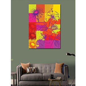 Kanvas Tablo Çiçekler Ve Desenler 100x140 cm
