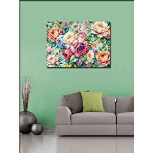 Kanvas Tablo Renkli Çiçekler 70x100 cm