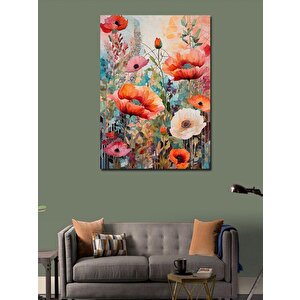 Kanvas Tablo Renkli Çiçekler 70x100 cm