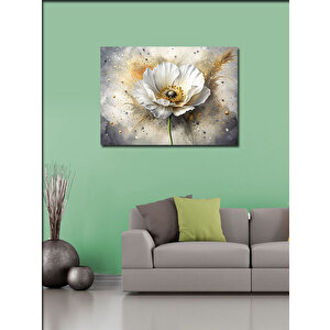 Kanvas Tablo Beyaz Çiçek 100x140 cm