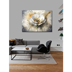 Kanvas Tablo Beyaz Çiçek 100x140 cm