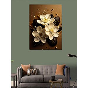 Kanvas Tablo Beyaz Çiçekler 70x100 cm