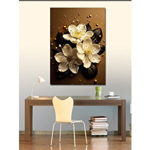 Kanvas Tablo Beyaz Çiçekler 70x100 cm
