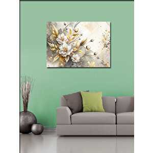 Kanvas Tablo Beyaz Çiçekler 70x100 cm