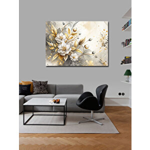Kanvas Tablo Beyaz Çiçekler 100x140 cm