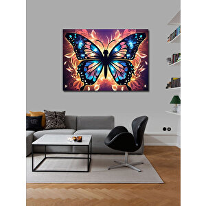 Kanvas Tablo Renkli Kelebek 100x140 cm