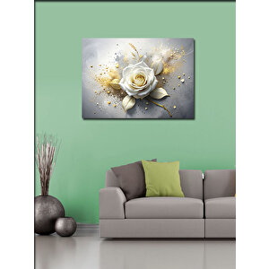 Kanvas Tablo Beyaz Çiçek 70x100 cm