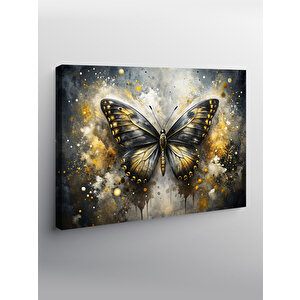 Kanvas Tablo Gold Renk Kelebek 100x140 cm