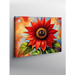 Kanvas Tablo Kırmızı Çiçek 70x100 cm