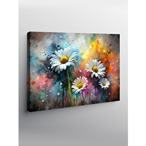 Kanvas Tablo Beyaz Papatyalar 70x100 cm