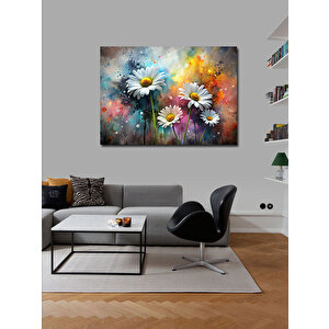 Kanvas Tablo Beyaz Papatyalar 70x100 cm