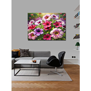 Kanvas Tablo Renkli Çiçekler 100x140 cm