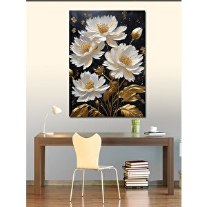 Kanvas Tablo Beyaz Çiçekler 70x100 cm