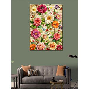 Kanvas Tablo Renkli Çiçekler 70x100 cm