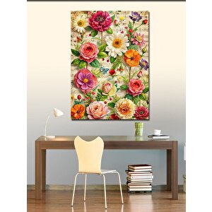 Kanvas Tablo Renkli Çiçekler 70x100 cm