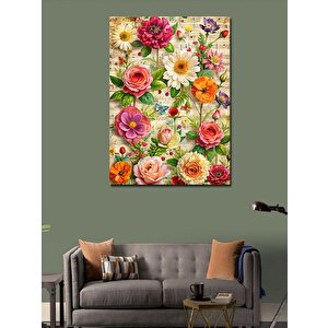 Kanvas Tablo Renkli Çiçekler 100x140 cm