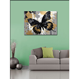 Kanvas Tablo Siyah Kelebek 70x100 cm