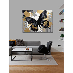 Kanvas Tablo Siyah Kelebek 70x100 cm