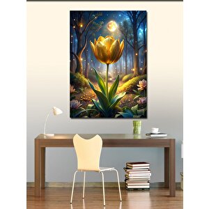 Kanvas Tablo Ormanı Aydınlatan Çiçek 70x100 cm