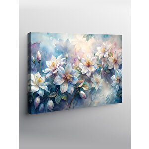 Kanvas Tablo Beyaz Çiçekler 70x100 cm