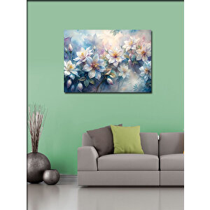 Kanvas Tablo Beyaz Çiçekler 70x100 cm
