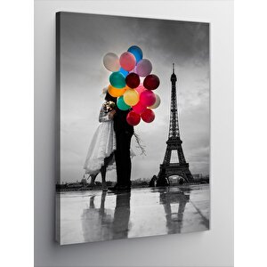 Kanvas Tablo Kulesi Ve Uçan Balonlar 70x100 cm