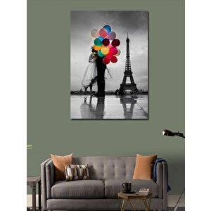 Kanvas Tablo Kulesi Ve Uçan Balonlar 70x100 cm