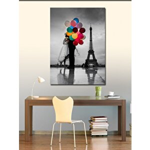 Kanvas Tablo Kulesi Ve Uçan Balonlar 70x100 cm