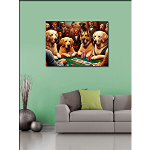 Kanvas Tablo Kumarbaz Köpekler 100x140 cm