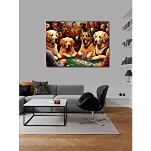 Kanvas Tablo Kumarbaz Köpekler 100x140 cm
