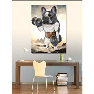 Kanvas Tablo Dambıl Kaldıran Köpek