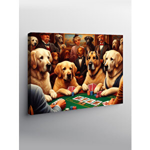 Kanvas Tablo Kumarbaz Köpekler 70x100 cm