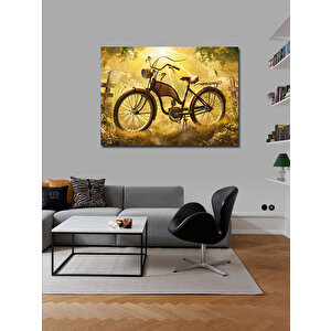 Kanvas Tablo Retro Motorlu Bisiklet 70x100 cm