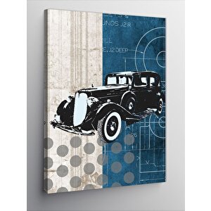 Kanvas Tablo Retro Siyah Araba