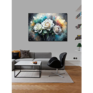Kanvas Tablo Beyaz Güller 100x140 cm